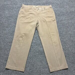 Meyer Mens Chino Pants Size 27 Beige Stretch Flat Front Mid Rise Trouser